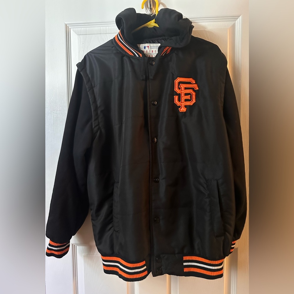 MLB Giants Hooded "Varsity" Jacket - Women's XL